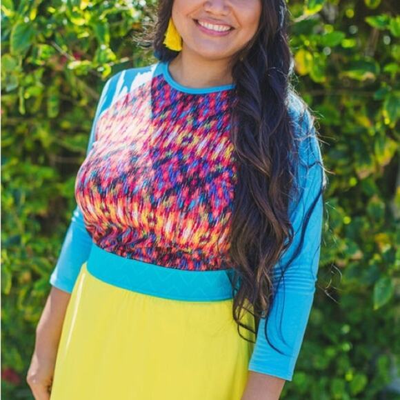 LuLaRoe NWT Randy Tee XL Great Fall Colors! Baseball like Tee Oh So Comfortable - Picture 14 of 16